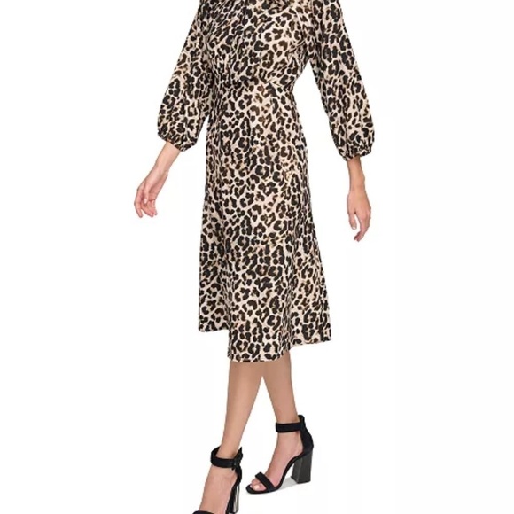 Calvin Klein Women's Animal-Print A-Line Dress - Picture 3 of 8